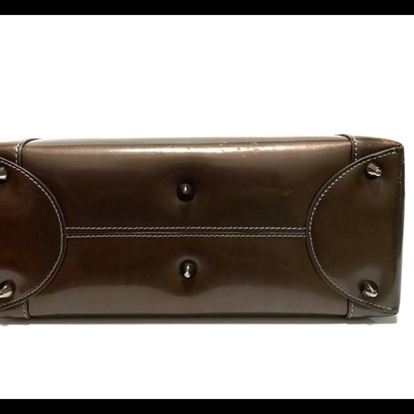 Auth Christian Dior Maris Pearl Patent Leather Bag - Picture 9 of 16